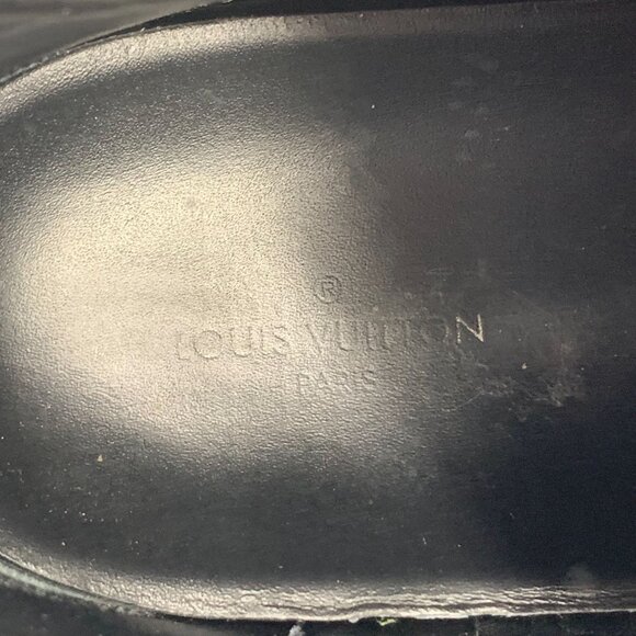 Louis Vuitton High-Top Monogram Sneakers With Side Zipper & Lace-Up Closure Blac - Picture 7 of 8
